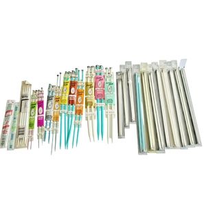 Vintage Susan Bates Quicksilver Knitting Needle Lot Luxite Aluminum Bulk Set